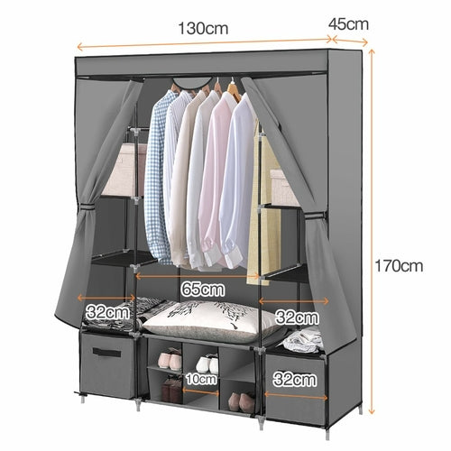Levede Portable Wardrobes Shoe Rack Large Clothes Cabinet Closet