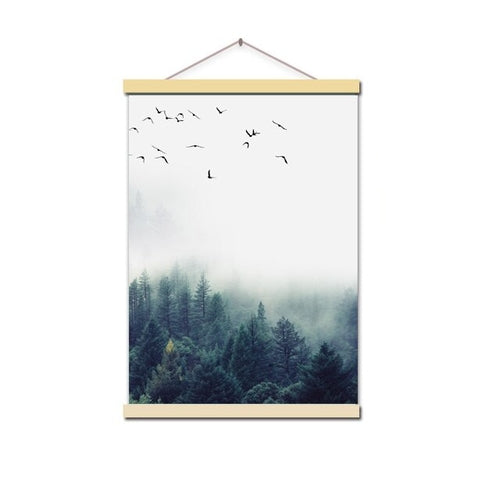 Nordic Decoration Forest Lanscape Wall