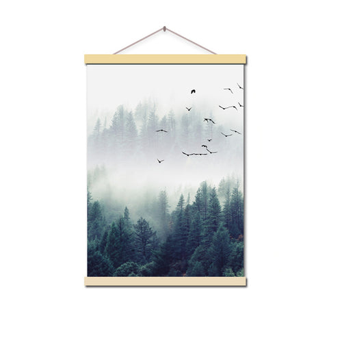 Nordic Decoration Forest Lanscape Wall
