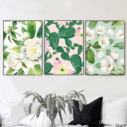 Natural Cactus Flowers Posters And Prints Canvas
