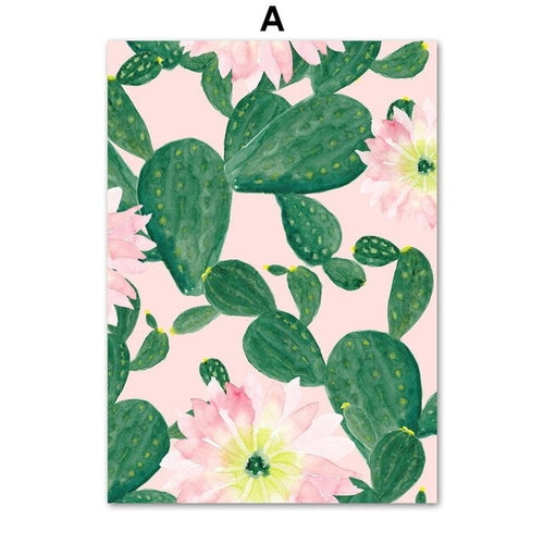 Natural Cactus Flowers Posters And Prints Canvas